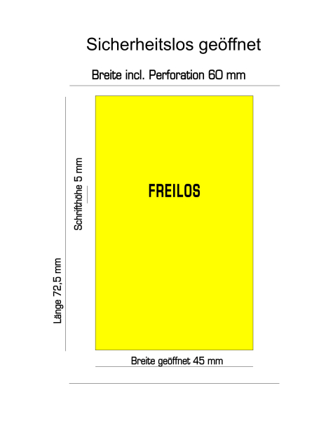 Sicherheitslose Freilos 100er Beutel, bunt gemischt